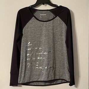 Reebok long sleeve shirt in gray and black.   Do more of what‎ make you h…